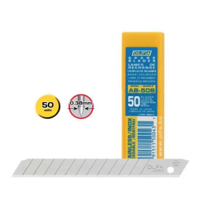 OLFA AB-50S stainless steel 50 stuks