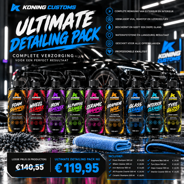 Koning Customs Ultimate Detailing Pack – Complete 9-delige Car Care Set